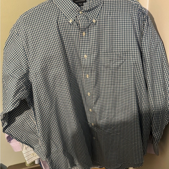 Lot of three lands end dress casual shirts casual 18x34 Big - Picture 3 of 6
